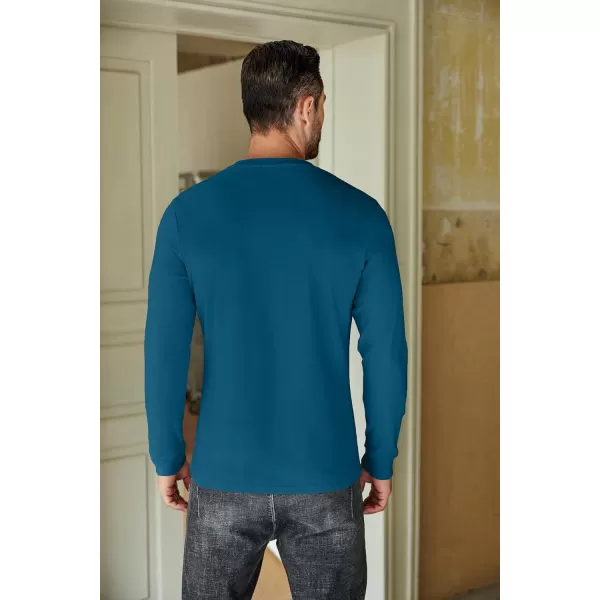 COOFANDY Men's Henley Shirts Long Sleeve Basic Pullover Shirt Lightweight Button T-Shirts