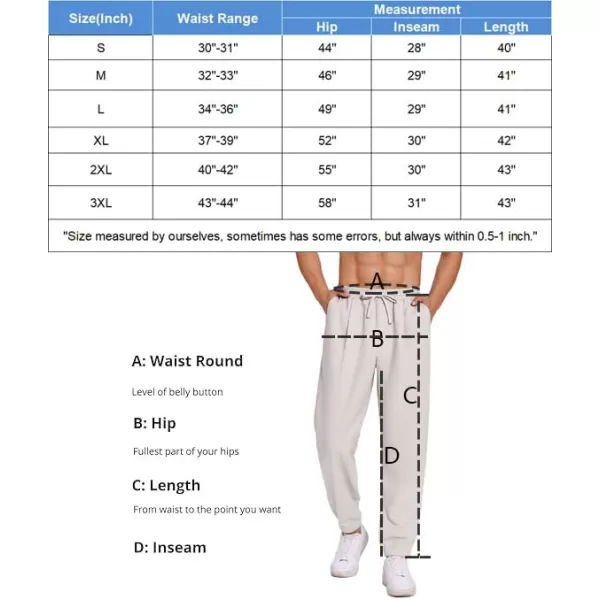 COOFANDY Men's Linen Casual Pants Lightweight Jogger Pants Elastic Waist Drawstring Yoga Beach Pants with Pockets