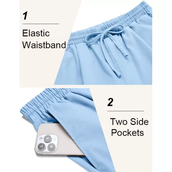 COOFANDY Men's Linen Casual Pants Lightweight Jogger Pants Elastic Waist Drawstring Yoga Beach Pants with Pockets