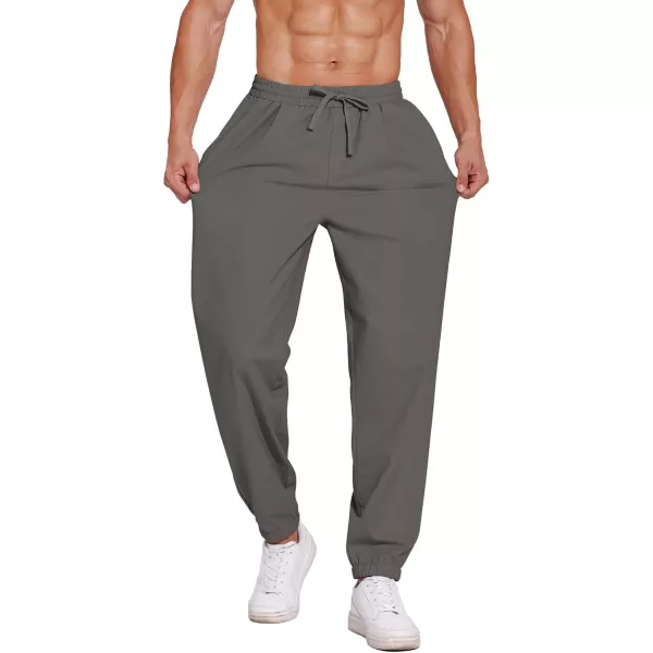 COOFANDY Men's Linen Casual Pants Lightweight Jogger Pants Elastic Waist Drawstring Yoga Beach Pants with Pockets