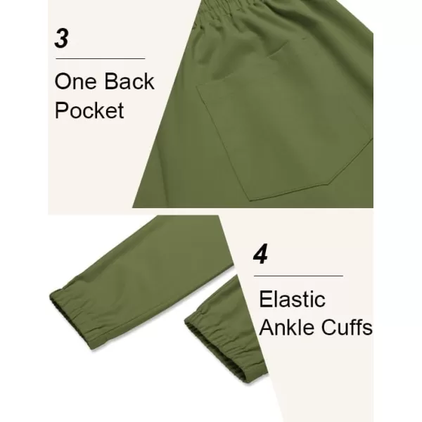 COOFANDY Men's Linen Casual Pants Lightweight Jogger Pants Elastic Waist Drawstring Yoga Beach Pants with Pockets