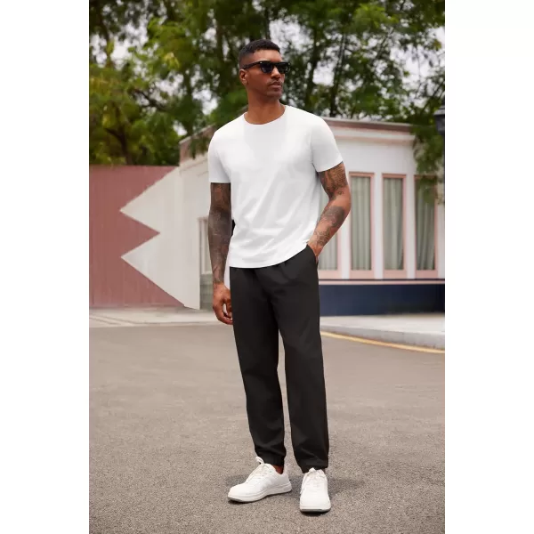 COOFANDY Men's Linen Casual Pants Lightweight Jogger Pants Elastic Waist Drawstring Yoga Beach Pants with Pockets