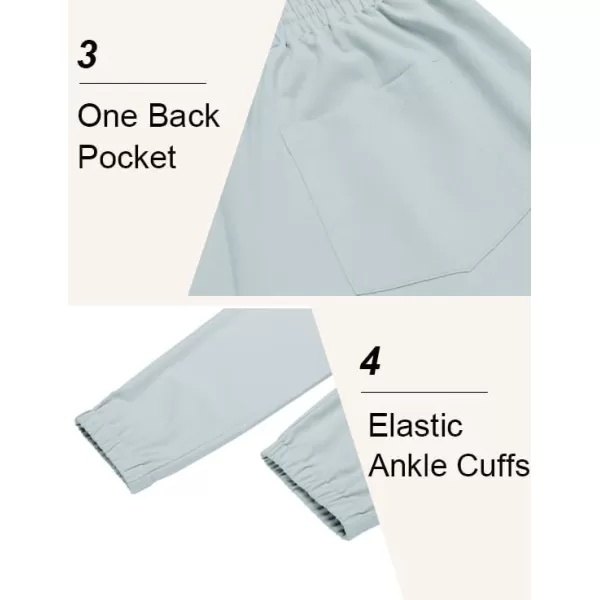 COOFANDY Men's Linen Casual Pants Lightweight Jogger Pants Elastic Waist Drawstring Yoga Beach Pants with Pockets