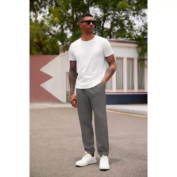 COOFANDY Men's Linen Casual Pants Lightweight Jogger Pants Elastic Waist Drawstring Yoga Beach Pants with Pockets