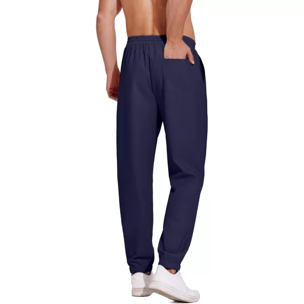 COOFANDY Men's Linen Casual Pants Lightweight Jogger Pants Elastic Waist Drawstring Yoga Beach Pants with Pockets