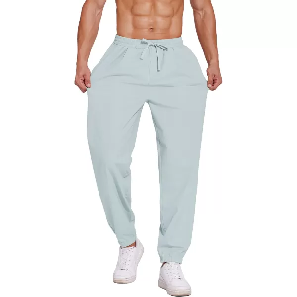 COOFANDY Men's Linen Casual Pants Lightweight Jogger Pants Elastic Waist Drawstring Yoga Beach Pants with Pockets