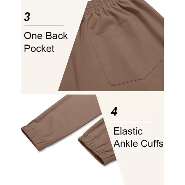 COOFANDY Men's Linen Casual Pants Lightweight Jogger Pants Elastic Waist Drawstring Yoga Beach Pants with Pockets