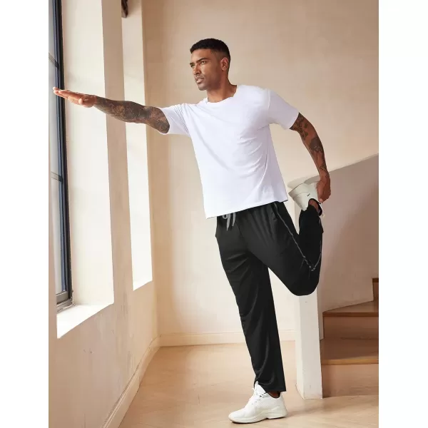 COOFANDY Mens Open Bottom Sweatpants Athletic Workout Pants Mesh Gym Pants for Runnning, Training,Casual