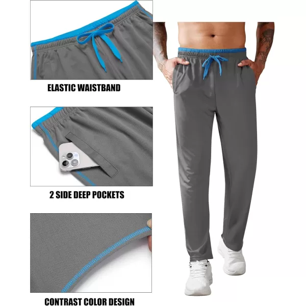 COOFANDY Mens Open Bottom Sweatpants Athletic Workout Pants Mesh Gym Pants for Runnning, Training,Casual