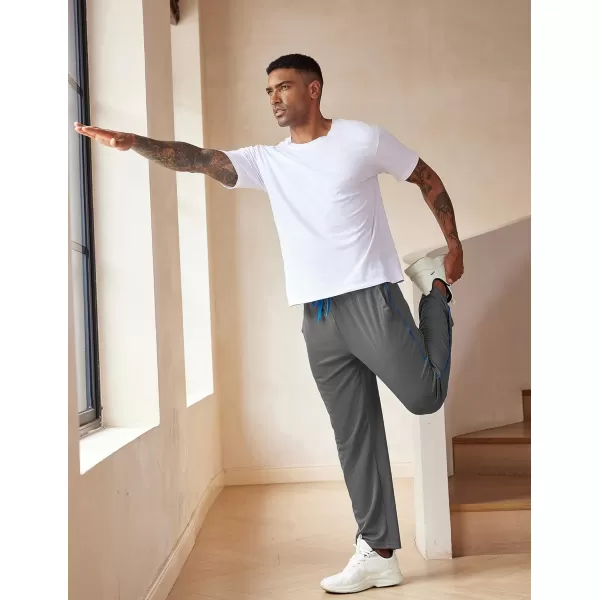 COOFANDY Mens Open Bottom Sweatpants Athletic Workout Pants Mesh Gym Pants for Runnning, Training,Casual