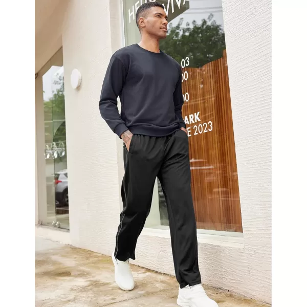COOFANDY Mens Open Bottom Sweatpants Athletic Workout Pants Mesh Gym Pants for Runnning, Training,Casual
