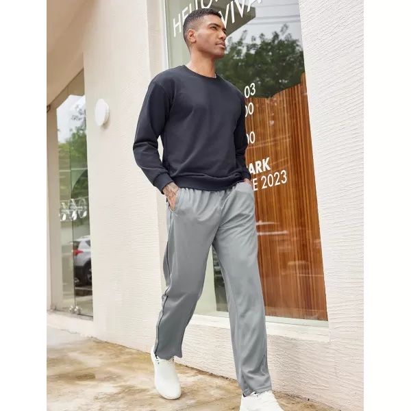 COOFANDY Mens Open Bottom Sweatpants Athletic Workout Pants Mesh Gym Pants for Runnning, Training,Casual