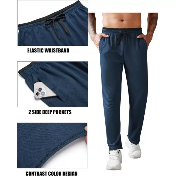COOFANDY Mens Open Bottom Sweatpants Athletic Workout Pants Mesh Gym Pants for Runnning, Training,Casual