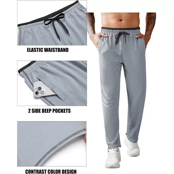 COOFANDY Mens Open Bottom Sweatpants Athletic Workout Pants Mesh Gym Pants for Runnning, Training,Casual