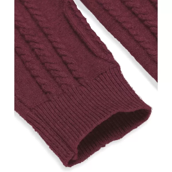 COOFANDY Men's Shawl Collar Sweater Slim Fit Casual Zip Pullover Cable Knitted Sweaters