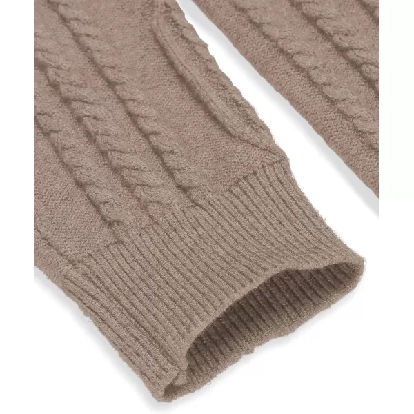 COOFANDY Men's Shawl Collar Sweater Slim Fit Casual Zip Pullover Cable Knitted Sweaters