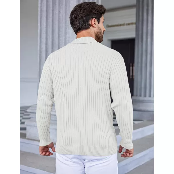 COOFANDY Men's Shawl Collar Sweaters Casual Slim Fit Button Knitted Pullover Sweater