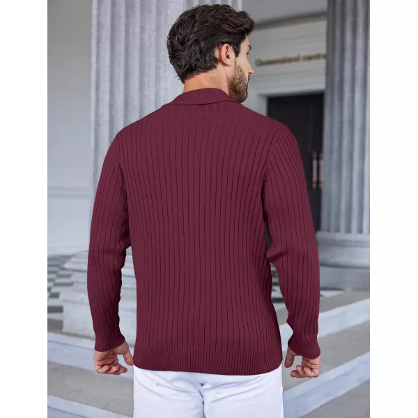 COOFANDY Men's Shawl Collar Sweaters Casual Slim Fit Button Knitted Pullover Sweater