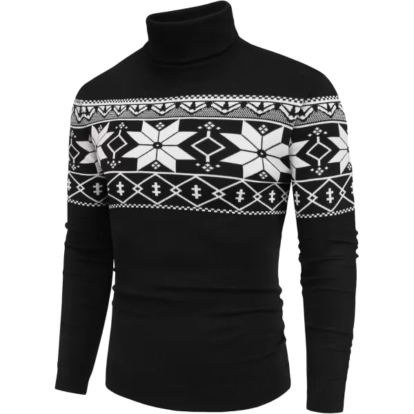 COOFANDY Men's Slim Fit Turtleneck Sweater Casual Basic Knitted Long Sleeve Pullover Sweater