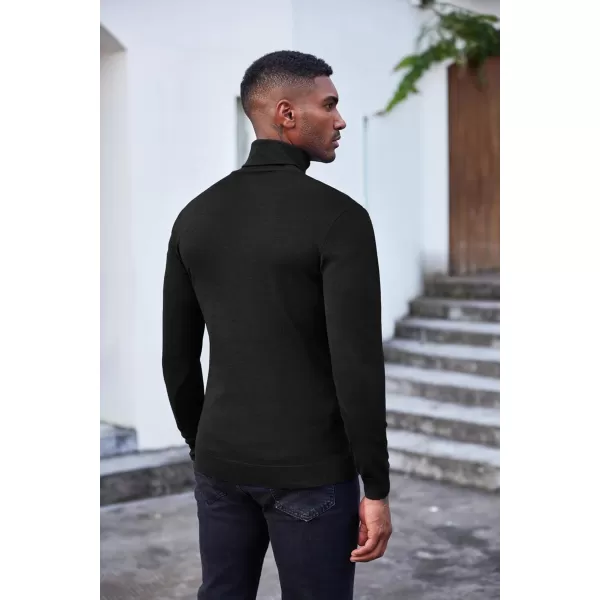 COOFANDY Men's Slim Fit Turtleneck Sweater Casual Basic Knitted Long Sleeve Pullover Sweater