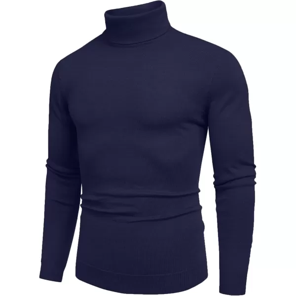 COOFANDY Men's Slim Fit Turtleneck Sweater Casual Basic Knitted Long Sleeve Pullover Sweater