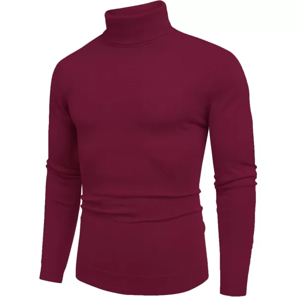 COOFANDY Men's Slim Fit Turtleneck Sweater Casual Basic Knitted Long Sleeve Pullover Sweater