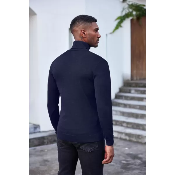 COOFANDY Men's Slim Fit Turtleneck Sweater Casual Basic Knitted Long Sleeve Pullover Sweater