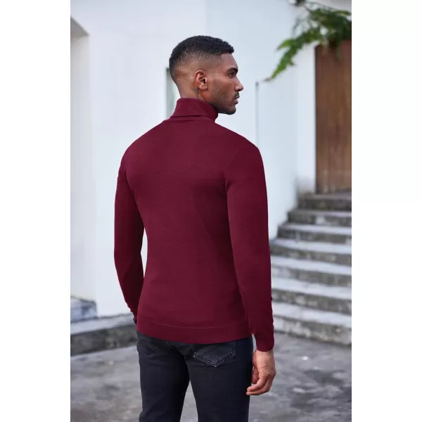 COOFANDY Men's Slim Fit Turtleneck Sweater Casual Basic Knitted Long Sleeve Pullover Sweater