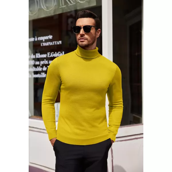 COOFANDY Men's Slim Fit Turtleneck Sweater Casual Basic Knitted Long Sleeve Pullover Sweater