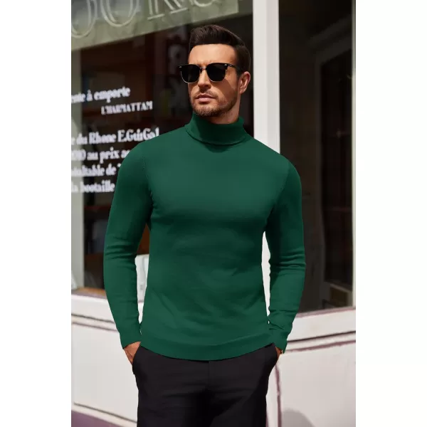 COOFANDY Men's Slim Fit Turtleneck Sweater Casual Basic Knitted Long Sleeve Pullover Sweater