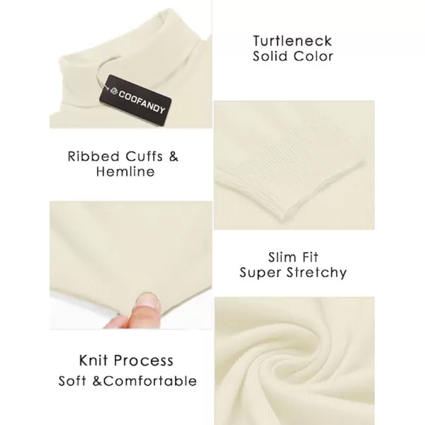 COOFANDY Men's Slim Fit Turtleneck Sweater Casual Basic Knitted Long Sleeve Pullover Sweater