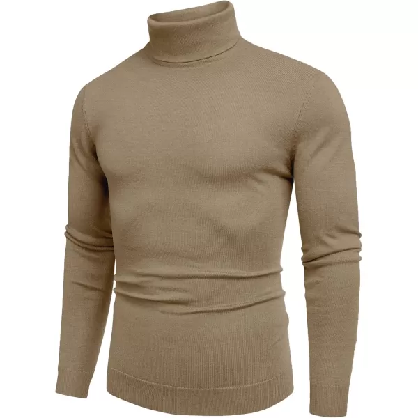 COOFANDY Men's Slim Fit Turtleneck Sweater Casual Basic Knitted Long Sleeve Pullover Sweater