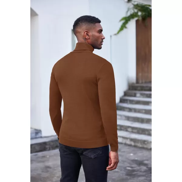 COOFANDY Men's Slim Fit Turtleneck Sweater Casual Basic Knitted Long Sleeve Pullover Sweater