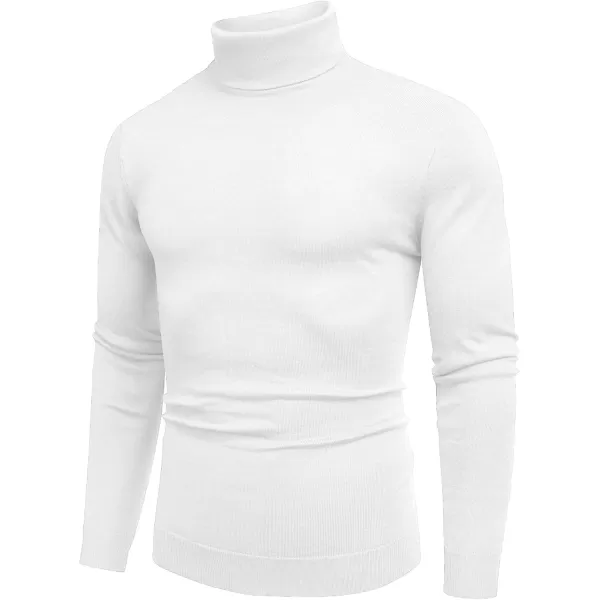 COOFANDY Men's Slim Fit Turtleneck Sweater Casual Basic Knitted Long Sleeve Pullover Sweater