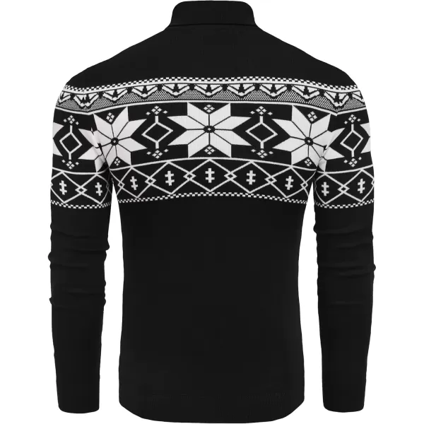 COOFANDY Men's Slim Fit Turtleneck Sweater Casual Basic Knitted Long Sleeve Pullover Sweater