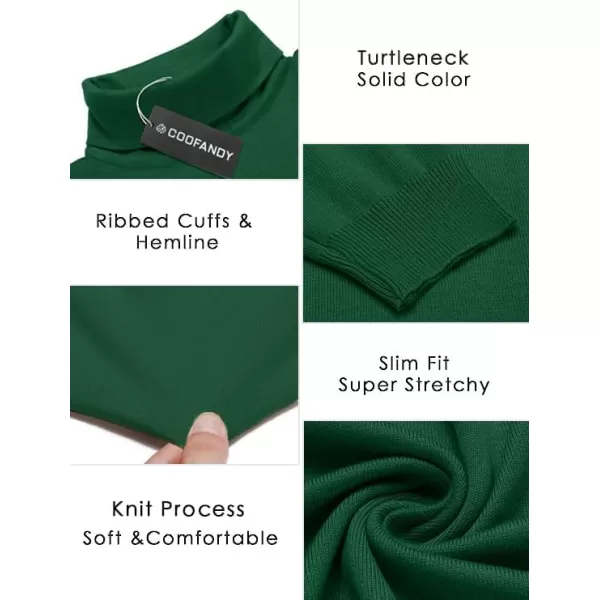 COOFANDY Men's Slim Fit Turtleneck Sweater Casual Basic Knitted Long Sleeve Pullover Sweater