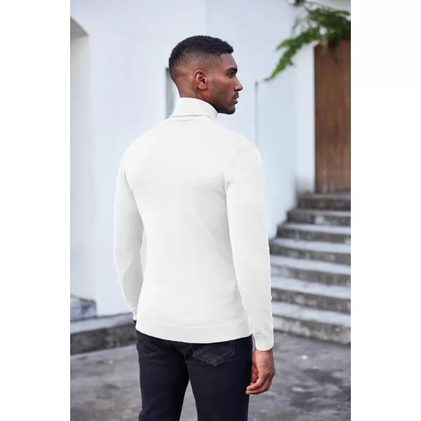 COOFANDY Men's Slim Fit Turtleneck Sweater Casual Basic Knitted Long Sleeve Pullover Sweater
