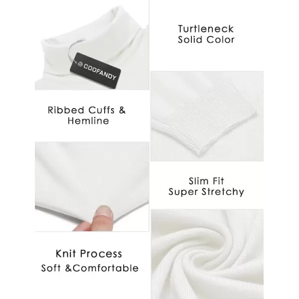 COOFANDY Men's Slim Fit Turtleneck Sweater Casual Basic Knitted Long Sleeve Pullover Sweater