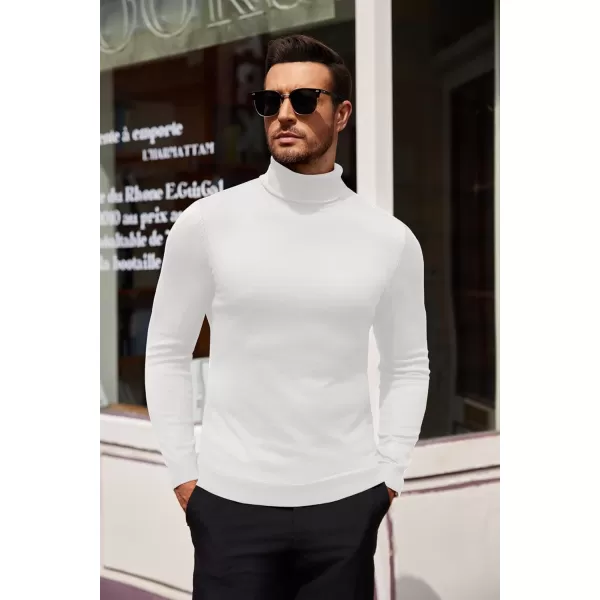 COOFANDY Men's Slim Fit Turtleneck Sweater Casual Basic Knitted Long Sleeve Pullover Sweater