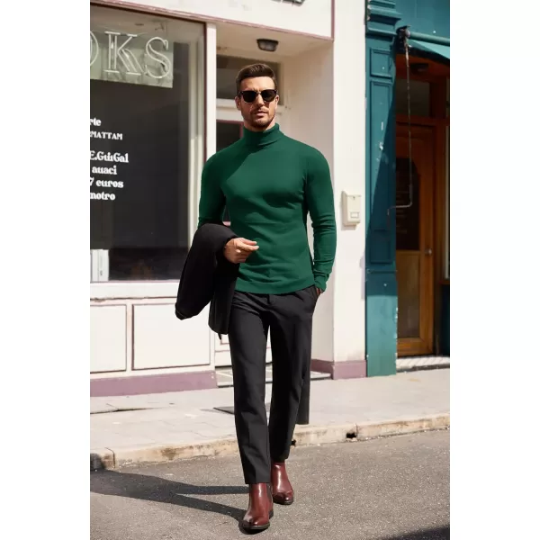 COOFANDY Men's Slim Fit Turtleneck Sweater Casual Basic Knitted Long Sleeve Pullover Sweater