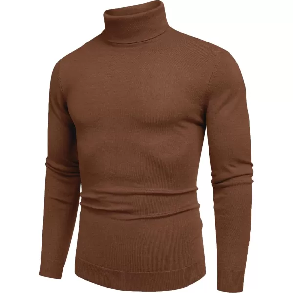 COOFANDY Men's Slim Fit Turtleneck Sweater Casual Basic Knitted Long Sleeve Pullover Sweater