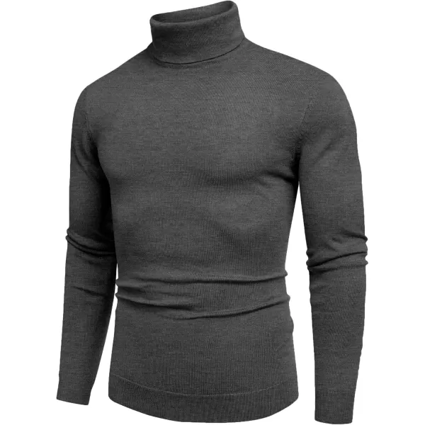 COOFANDY Men's Slim Fit Turtleneck Sweater Casual Basic Knitted Long Sleeve Pullover Sweater