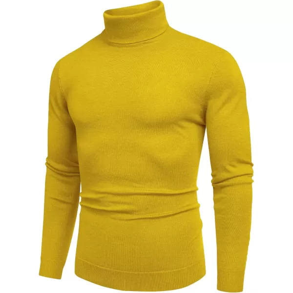 COOFANDY Men's Slim Fit Turtleneck Sweater Casual Basic Knitted Long Sleeve Pullover Sweater