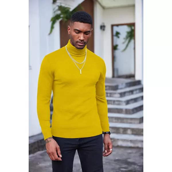 COOFANDY Men's Slim Fit Turtleneck Sweater Casual Basic Knitted Long Sleeve Pullover Sweater