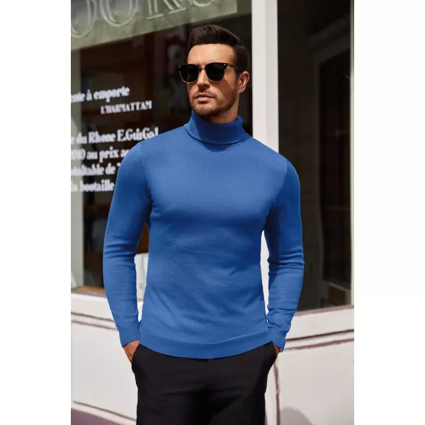 COOFANDY Men's Slim Fit Turtleneck Sweater Casual Basic Knitted Long Sleeve Pullover Sweater