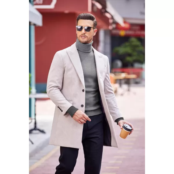 COOFANDY Men's Slim fit Turtleneck Sweater Casual Cable Knitted Pullover Sweaters