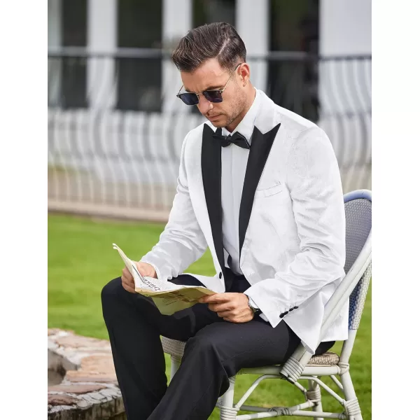 COOFANDY Mens Velvet Tuxedo One Button Blazer Peaked Lapel Suit Jacket for Wedding Prom Party Dinner