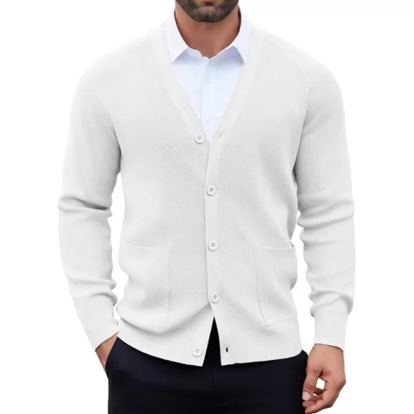 COOFANDY Men's Cardigan Sweaters with Button Lightweight Casual V Neck Long Sleeve Pockets Knitted Sweater