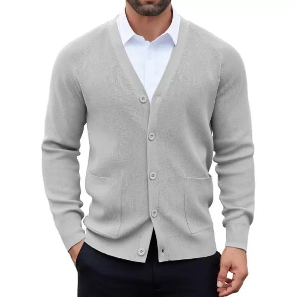 COOFANDY Men's Cardigan Sweaters with Button Lightweight Casual V Neck Long Sleeve Pockets Knitted Sweater