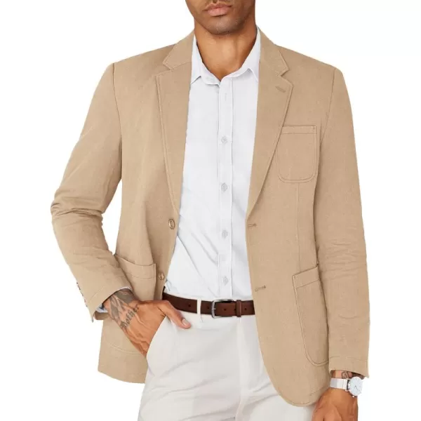 COOFANDY Mens Casual Blazer Cotton Sport Coat Regular Fit Suit Jacket Two Button Blazer Jacket